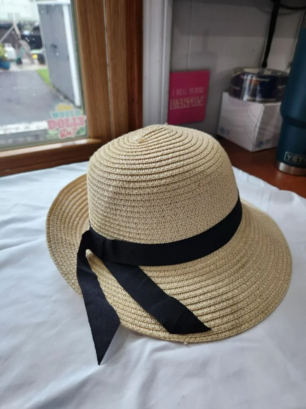 Girls Summer Sun Hat Bundle Lot of 3 Beach Hats Mermaid Rainbow Straw Hats